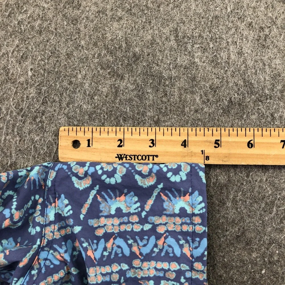 Patagonia Shorts Mens Medium Blue Geometric Print Swim Trunks Pockets